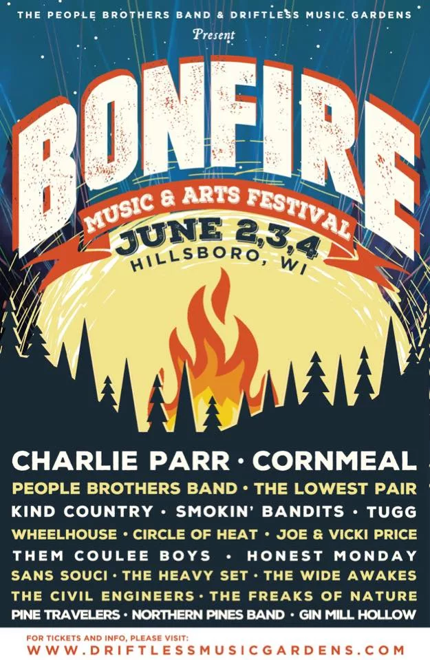 Bonfire Music & Arts Festival 2016 Lineup poster image