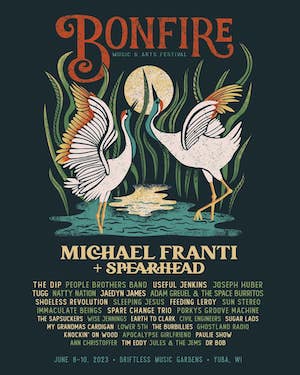 Bonfire Music & Arts Festival 2023 Lineup poster image