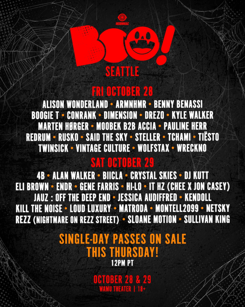 boo seattle 2022 lineup poster