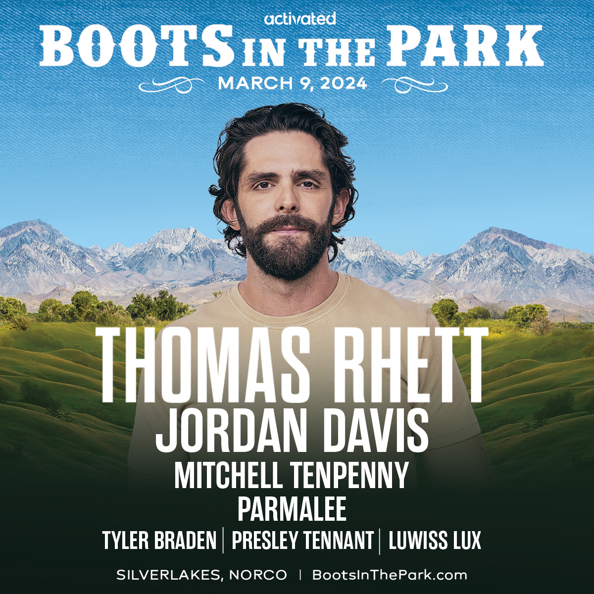 Boots In The Park Norco 2024 Lineup Poster 