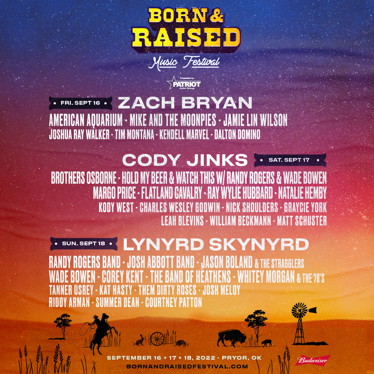 Born & Raised Music Festival 2022 Lineup poster image