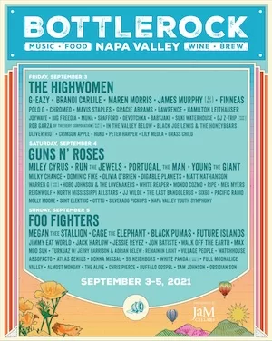 BottleRock Napa Valley 2021 Lineup poster image