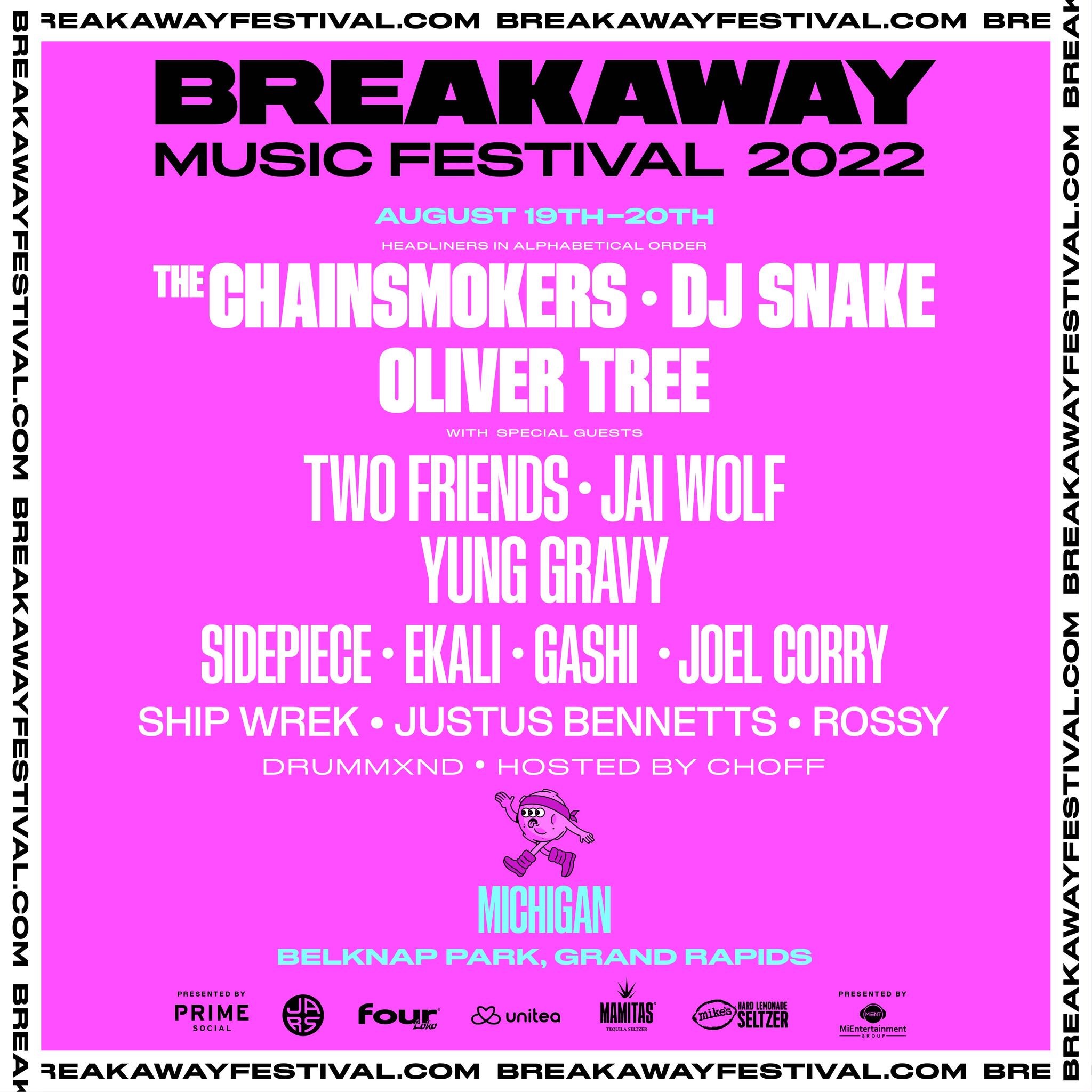 Breakaway Michigan 2022 lineup poster