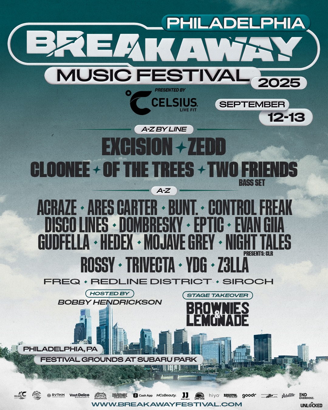 Breakaway Philly 2025 lineup poster