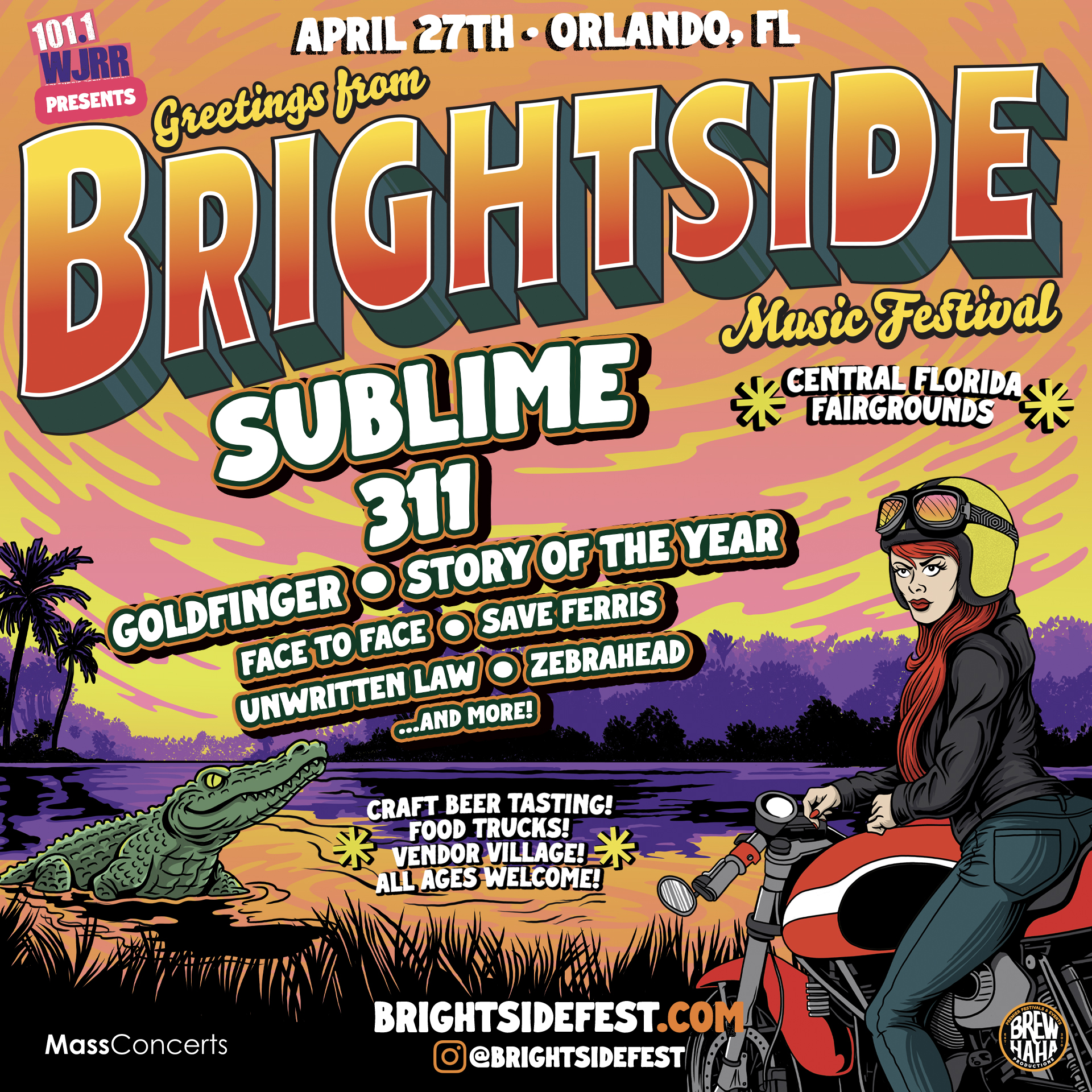 Brightside Music Festival lineup poster