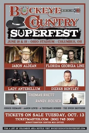 Buckeye Country Superfest 2016 Lineup poster image