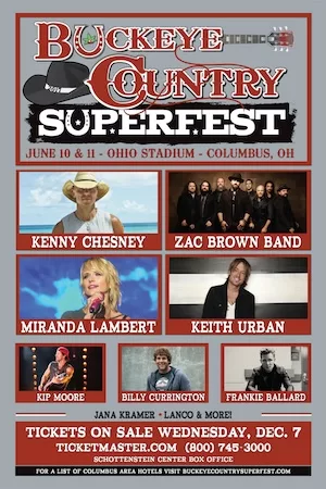 Buckeye Country Superfest 2017 Lineup poster image