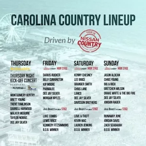 Carolina Country Music Fest 2017 Lineup poster image