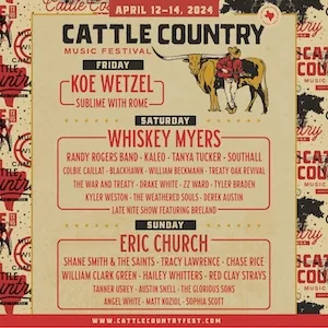Cattle Country Music Festival 2024 Lineup poster image