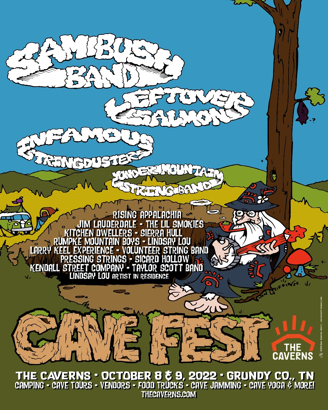 CaveFest 2022 lineup poster