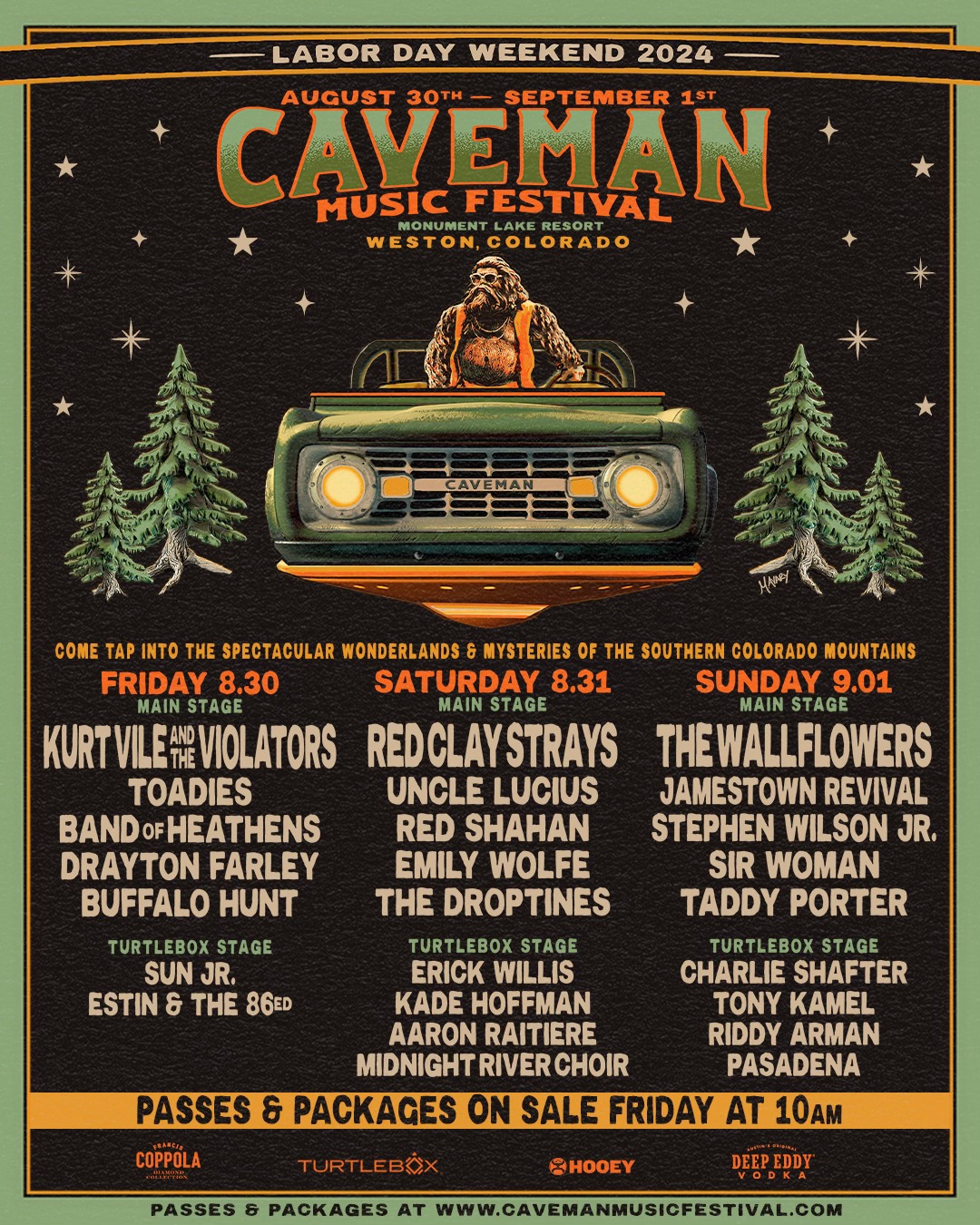 Caveman Music Festival 2024 lineup poster