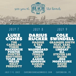 Cavendish Beach Music Festival 2022 Lineup poster image