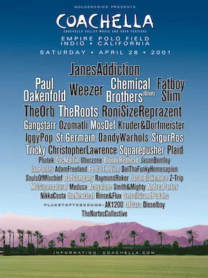 Coachella 2001 Lineup poster image