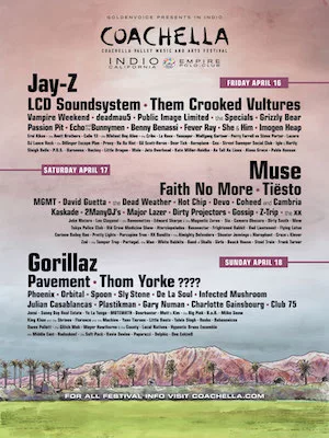 Coachella 2010 Lineup poster image