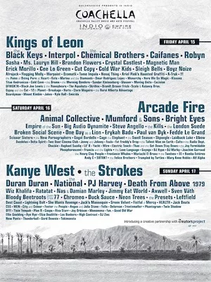 Coachella 2011 Lineup poster image
