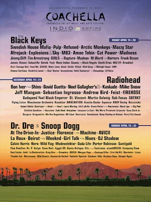 Coachella 2012 Lineup poster image