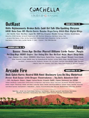 Coachella 2014 Lineup poster image