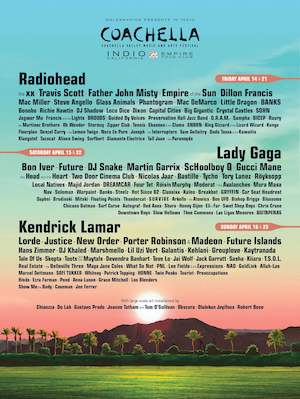 Coachella 2017 Lineup poster image
