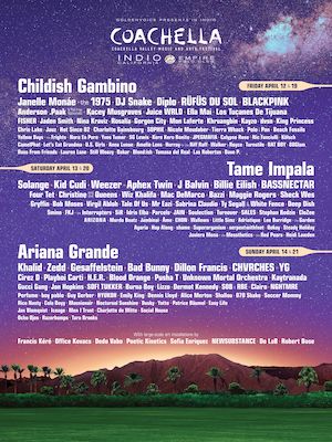 Coachella 2019 Lineup poster image