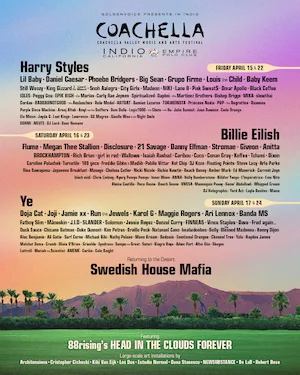 Coachella 2022 Lineup poster image