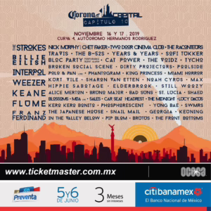 Corona Capital CDMX 2019 Lineup poster image