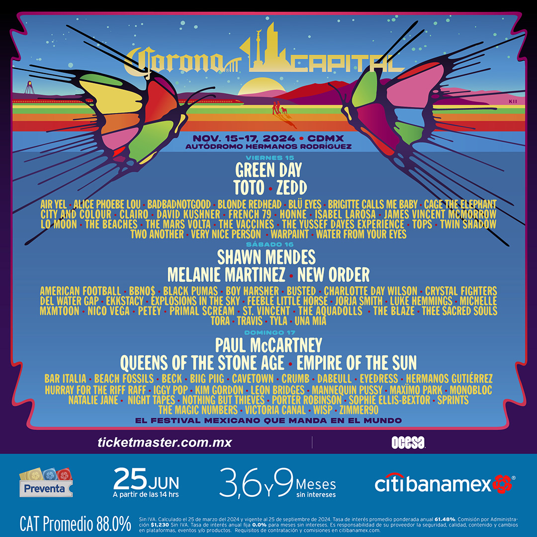 Corona Capital CDMX lineup poster