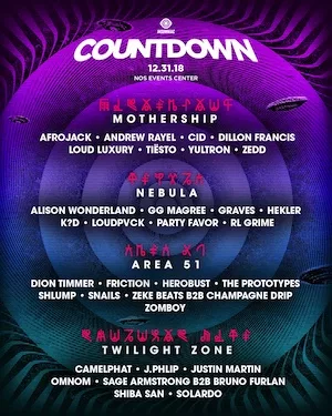 Countdown NYE 2018 Lineup poster image