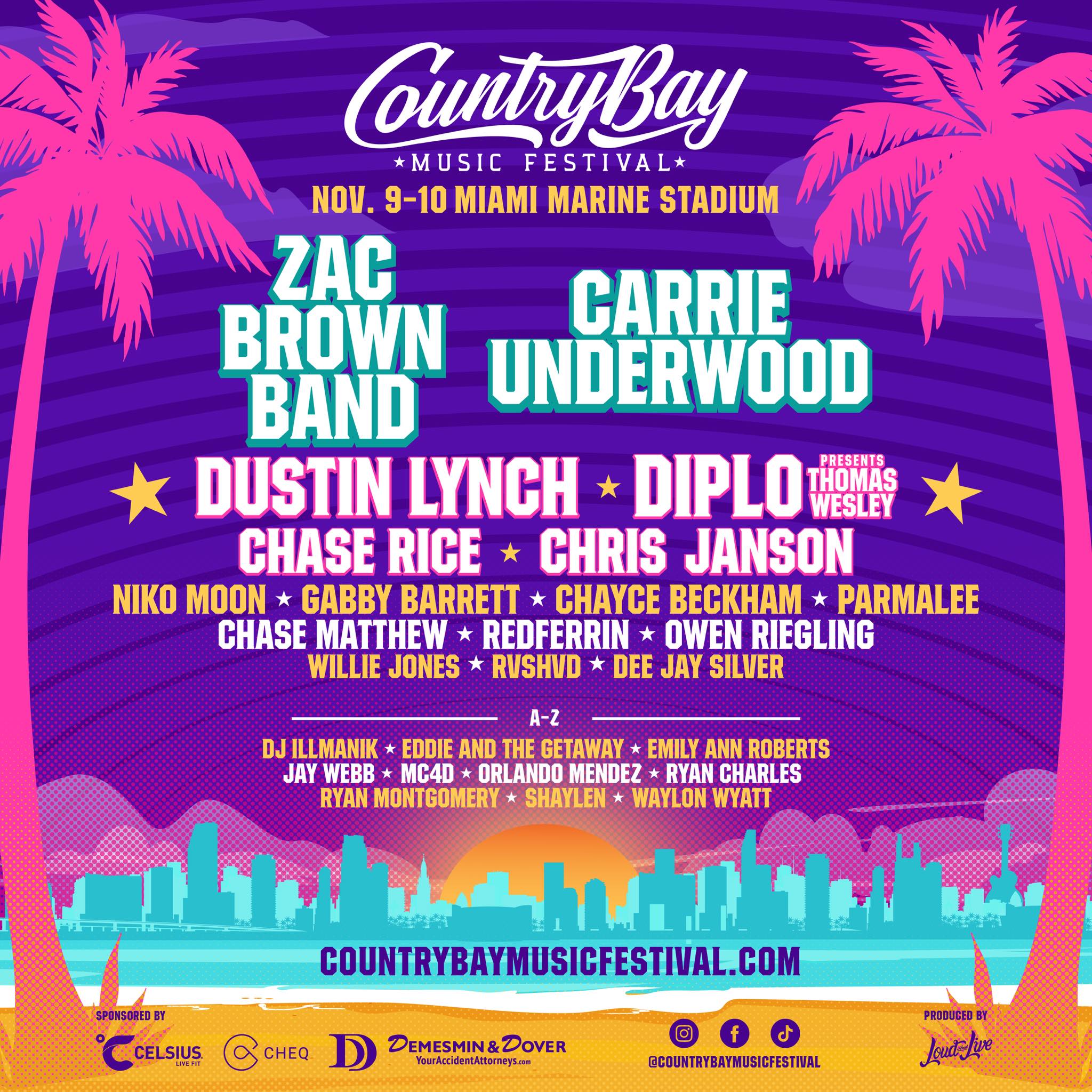 Country Bay Music Festival lineup poster