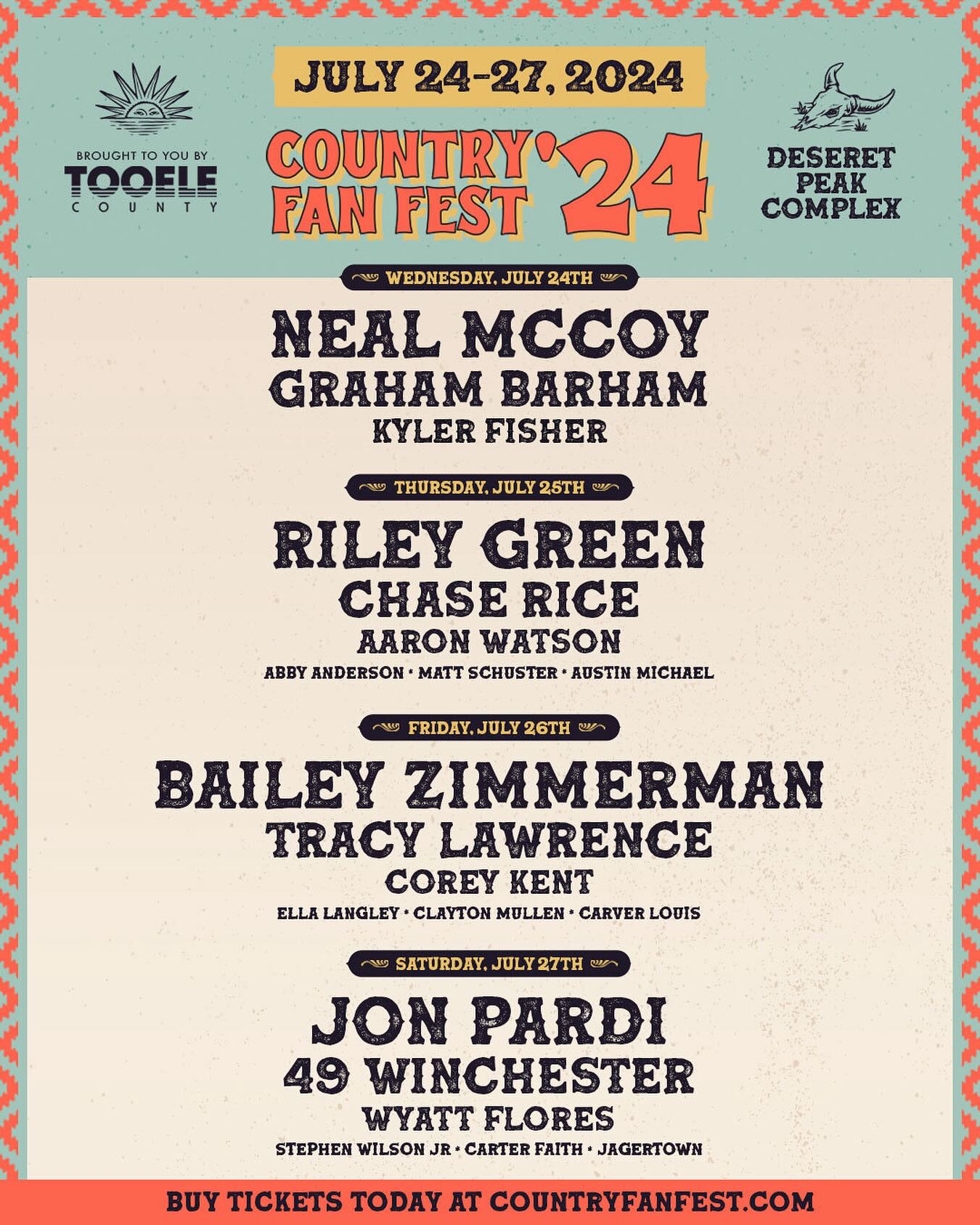 Country Fan Fest 2024 lineup poster