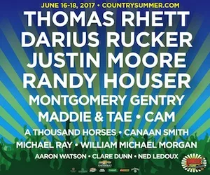 Country Summer Music Festival 2017 Lineup poster image