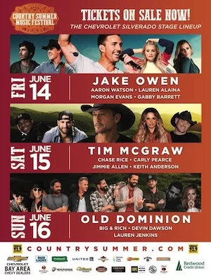 Country Summer Music Festival 2019 Lineup poster image