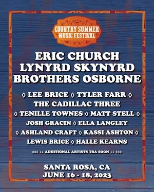 Country Summer Music Festival 2023 Lineup poster image