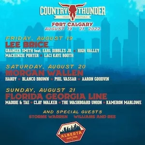 Country Thunder Alberta 2022 Lineup poster image