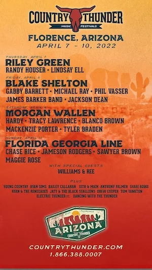 Country Thunder Arizona 2022 Lineup poster image