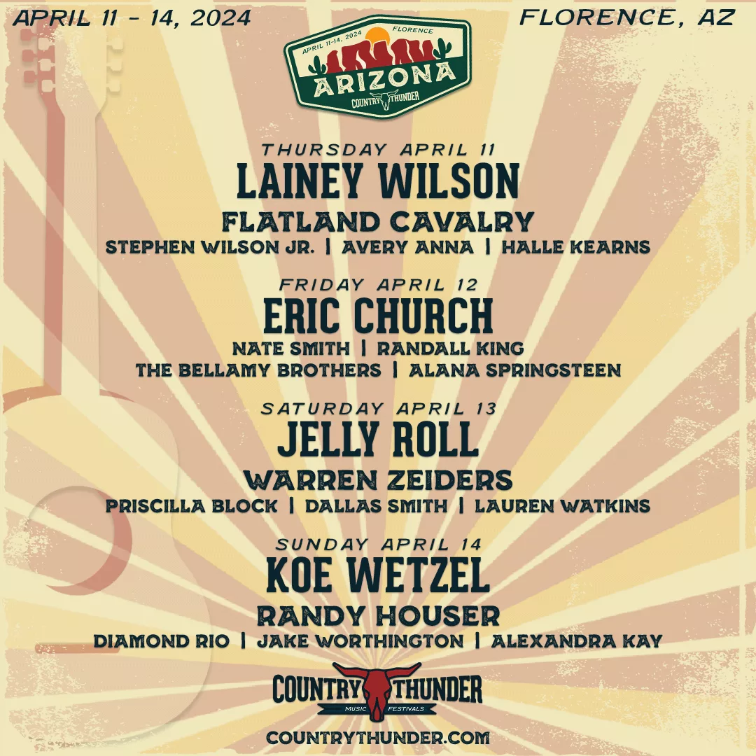 Country Thunder 2024 Florida Lineup Lois Alessandra