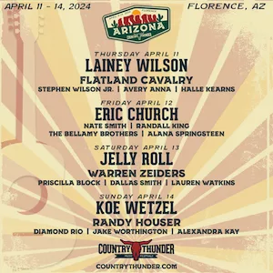 Country Thunder Arizona 2024 Lineup poster image