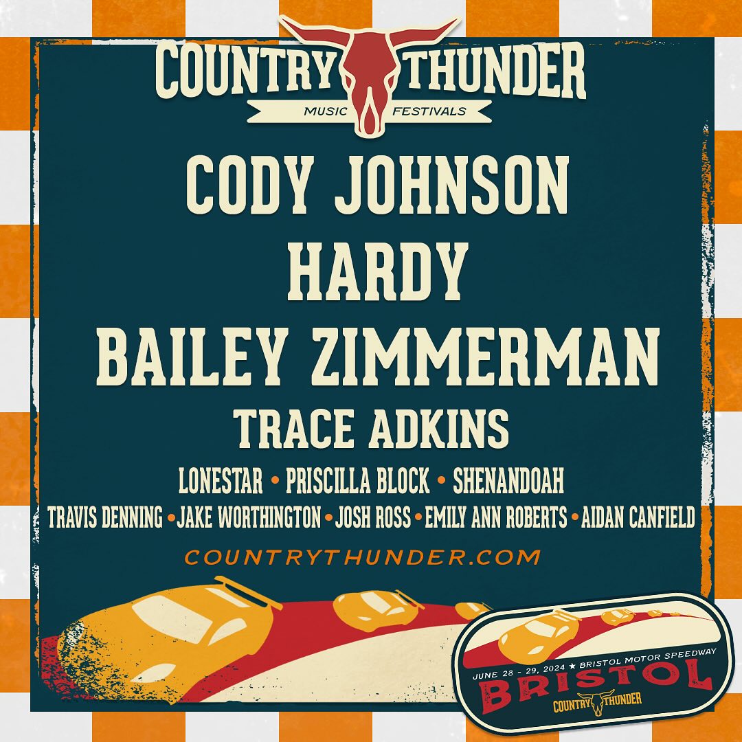 Country Thunder Bristol 2024 lineup poster