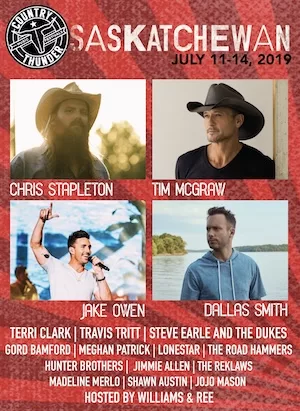 Country Thunder Saskatchewan 2019 Lineup poster image