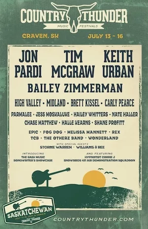 Country Thunder Saskatchewan 2023 Lineup poster image