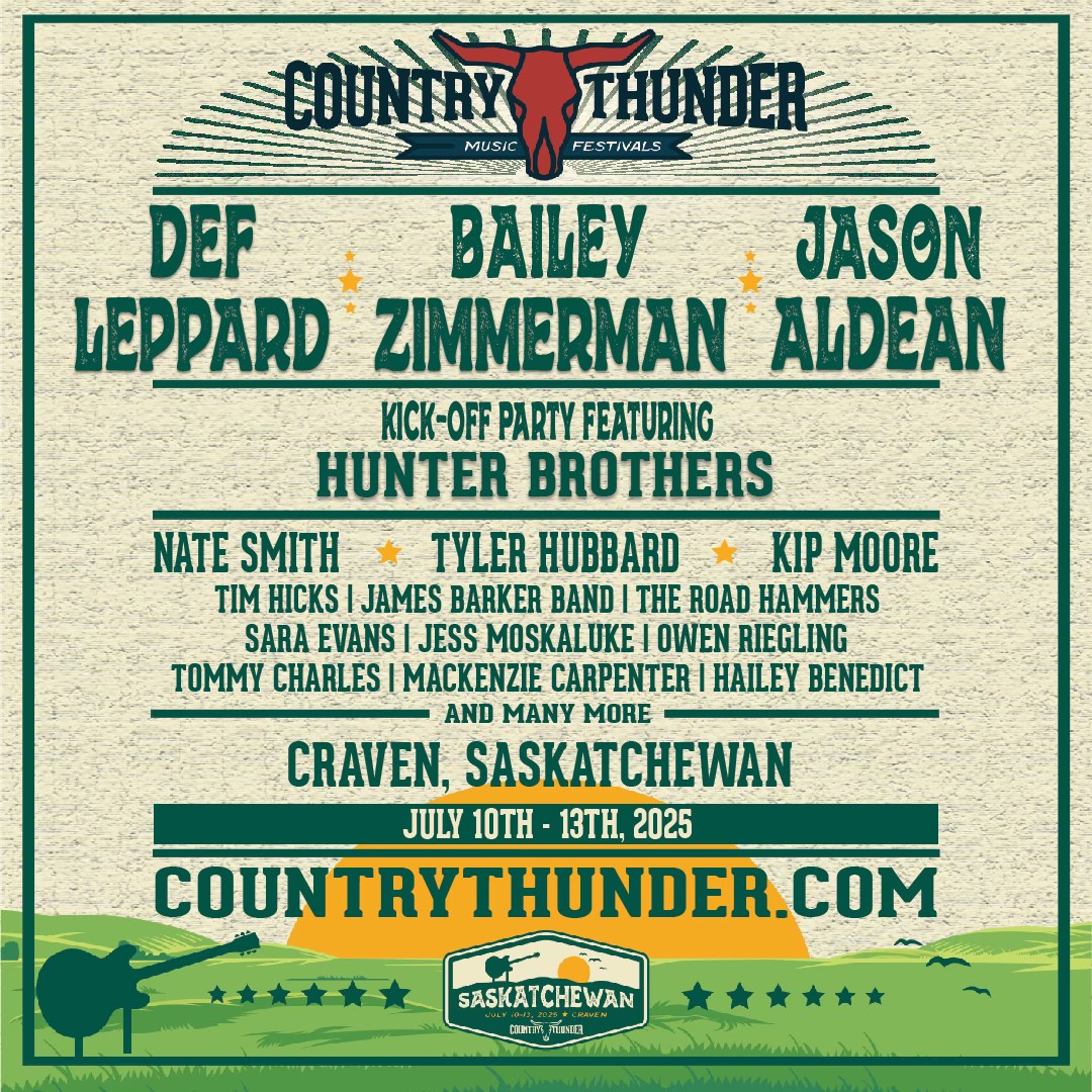 Country Thunder Saskatchewan 2025 Lineup Grooveist