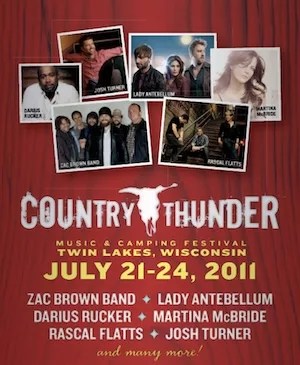 Country Thunder Wisconsin 2011 Lineup poster image