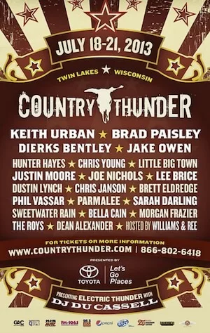 Country Thunder Wisconsin 2013 Lineup poster image