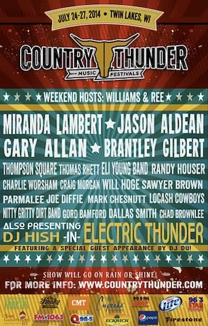 Country Thunder Wisconsin 2014 Lineup poster image