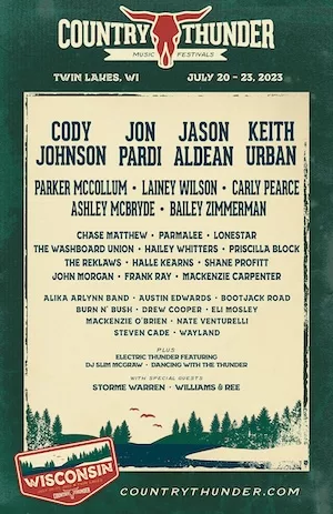 Country Thunder Wisconsin 2023 Lineup poster image