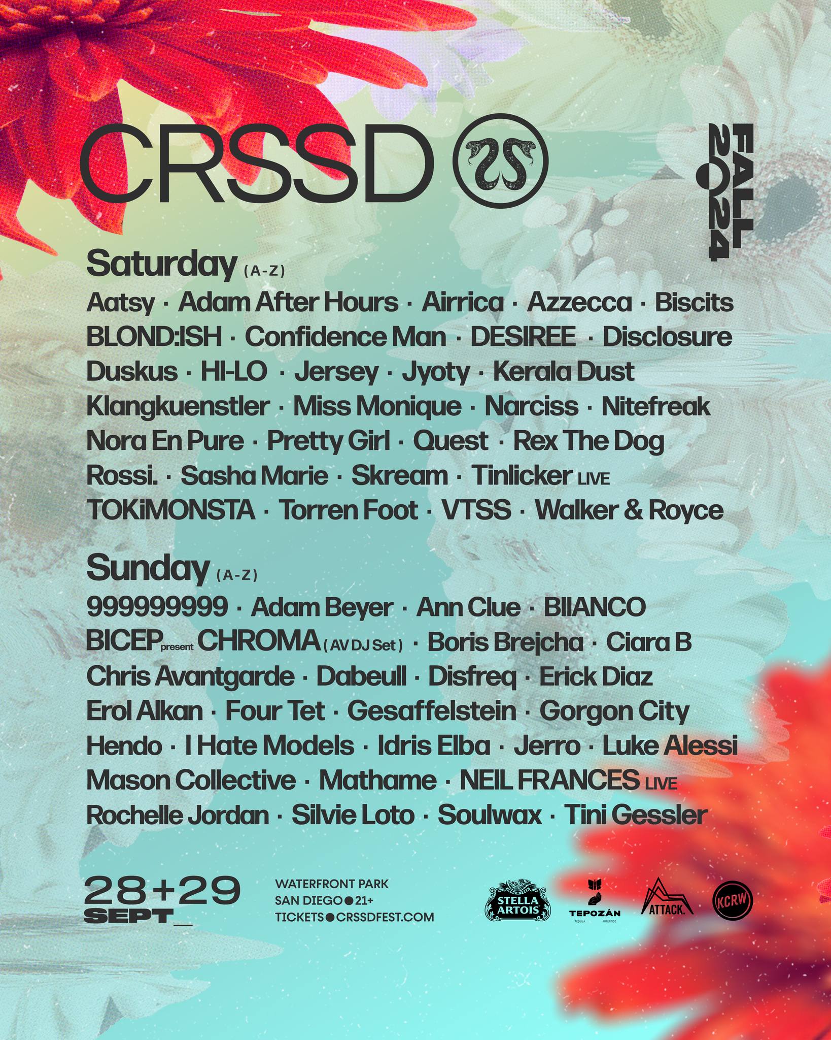 CRSSD Festival Fall 2024 Lineup Grooveist