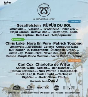 CRSSD Festival Spring 2020 Lineup poster image