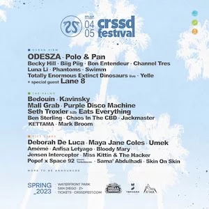 CRSSD Festival Spring 2023 Lineup poster image