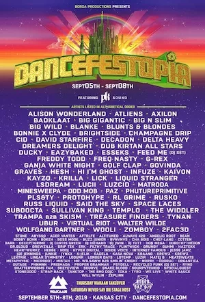 Dancefestopia 2019 Lineup poster image