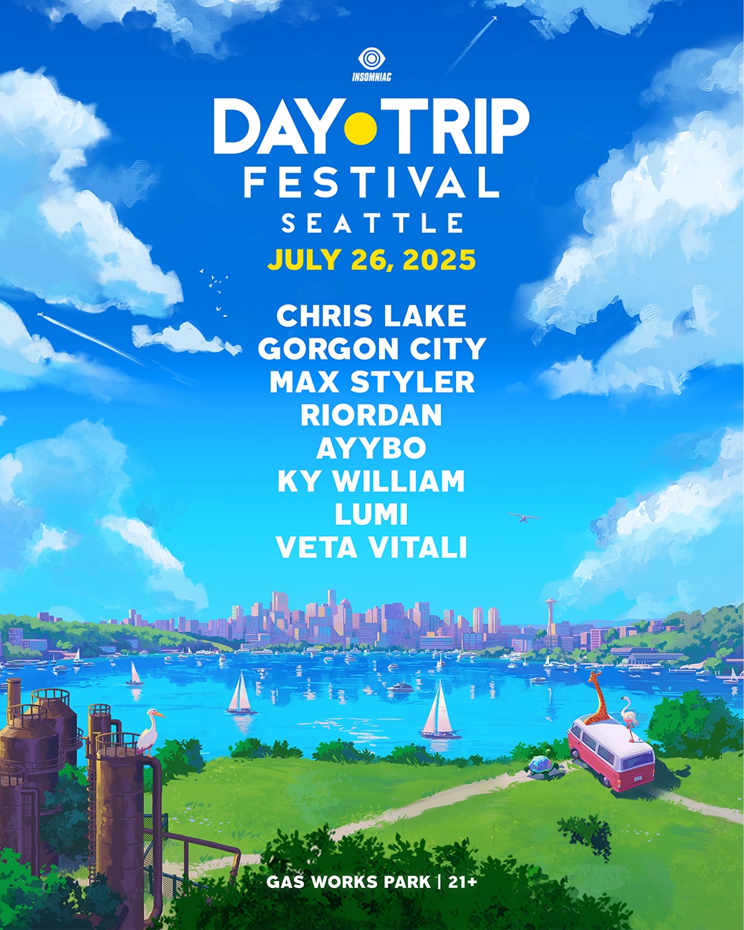 Day Trip Festival Seattle 2025 lineup poster