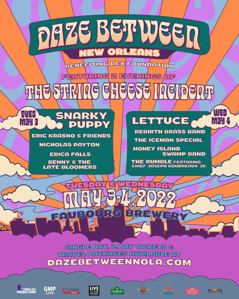 daze between new orleans 2022 lineup poster